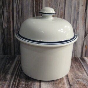 DANSK BISTRO CHRISTIANSHAVN BLUE SUGAR BOWL WITH LID - PORTUGAL
